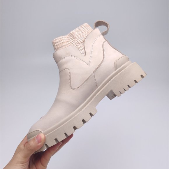 UGG sheep fur integrated Snow boots Casual wool tube grey